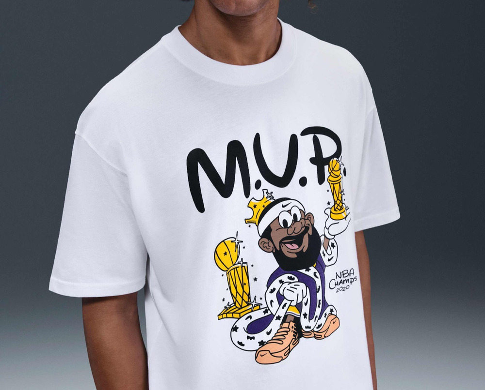 Nike LeBron James 2020 Bubble Boy NBA Champs MVP T-Shirt IH8546-100 size Med